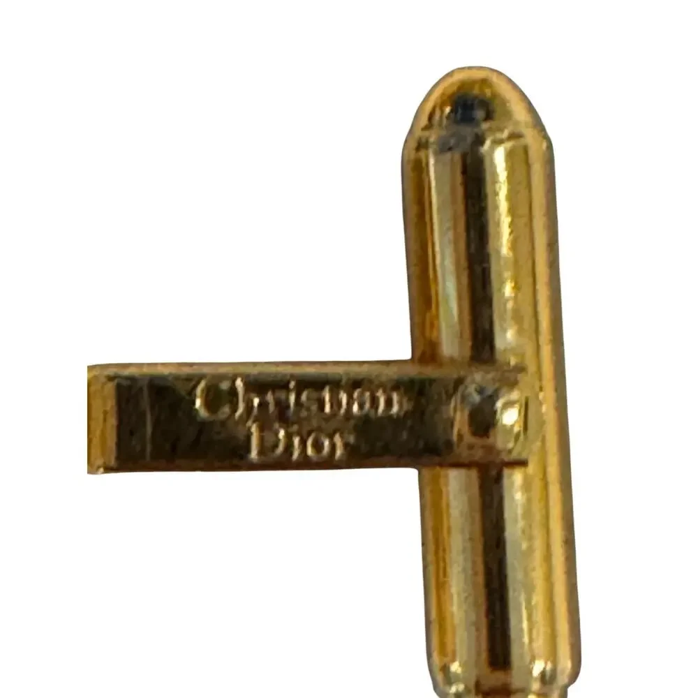 ViNTaGe Christian Dior Gold & Black Enamel Cufflinks Box